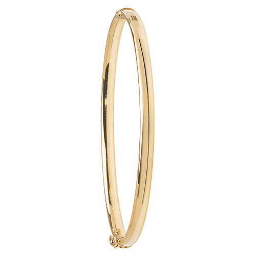 9CT YEL GOLD LADIES' HINGED BANGLE