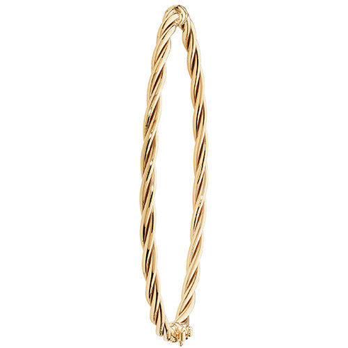 9CT YEL GOLD LADIES' HINGED BANGLE