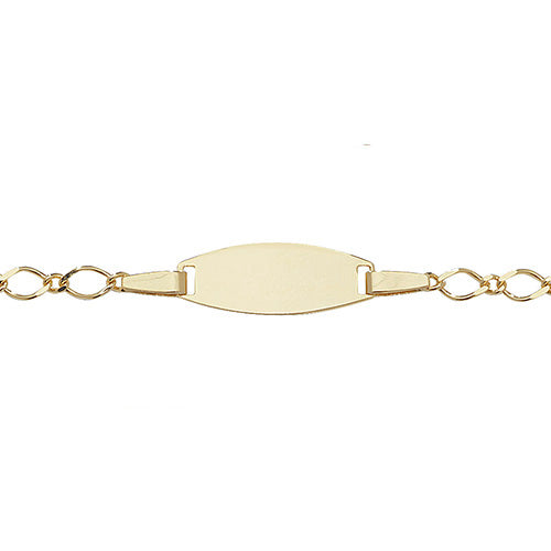 9CT YEL GOLD BABIES' 6 INCHES ID BRCLT