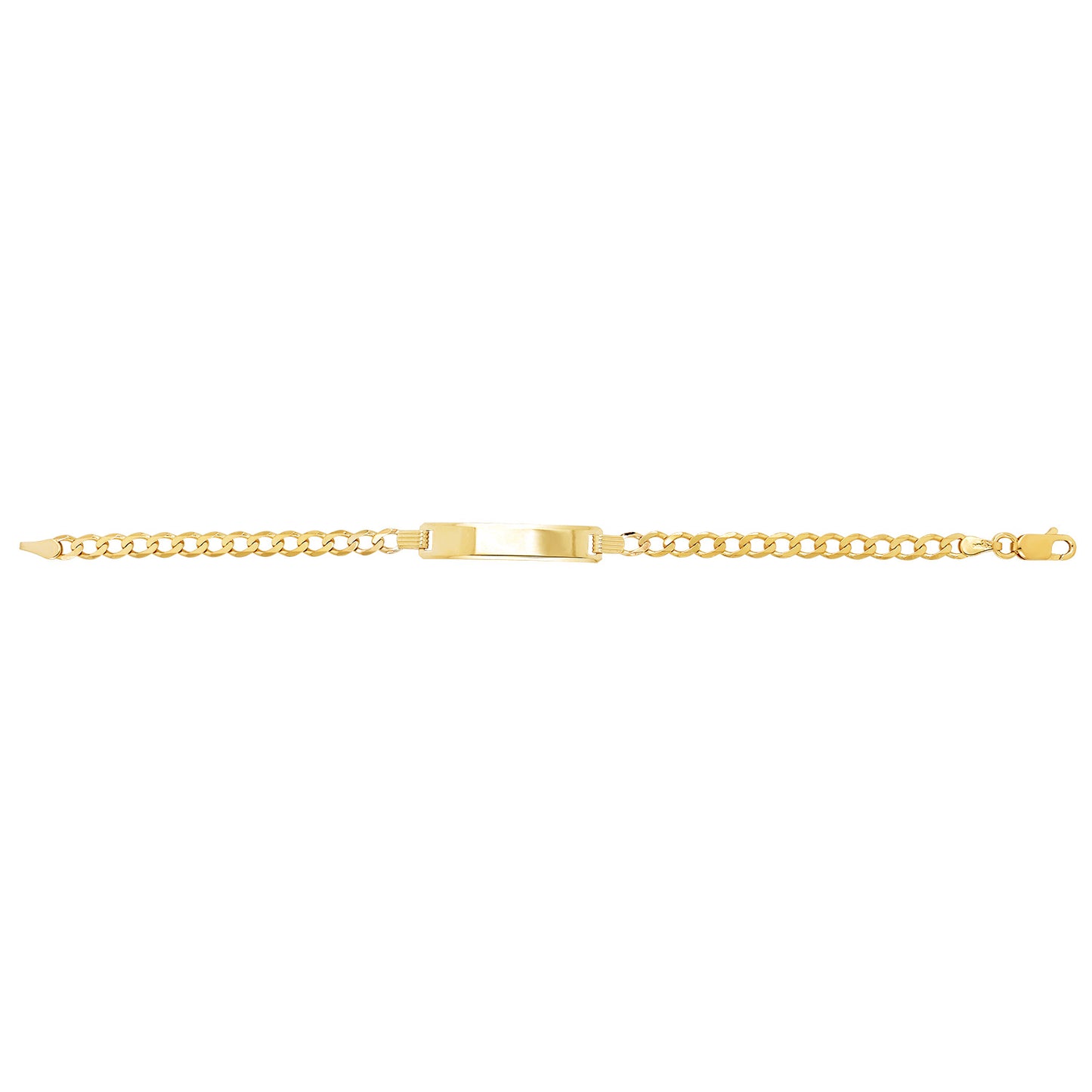 9CT YEL GOLD CURB BABIES 6"" ID BRACELET