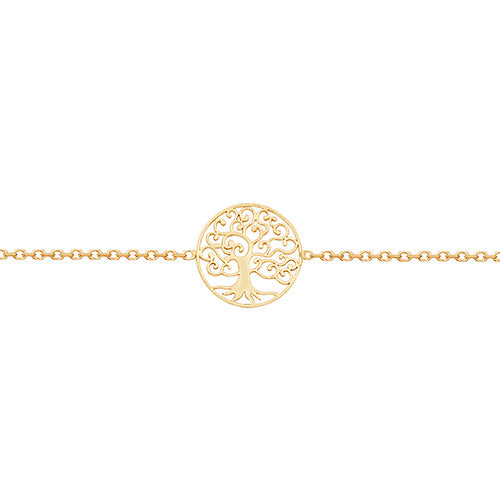 9CT YEL GOLD BABIES' TREE OF LIFE BRACELET
