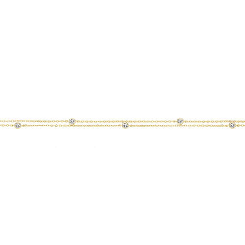 9CT YEL GOLD CZ BRACELET