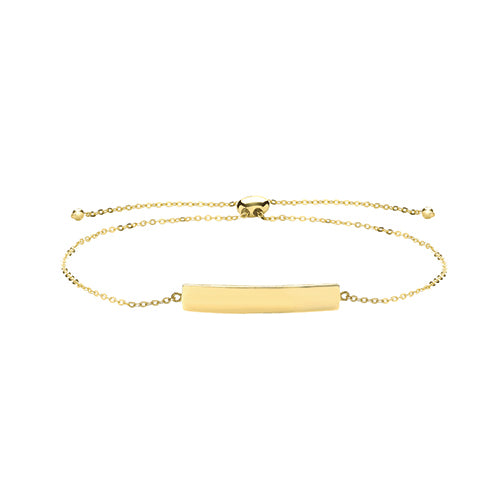 9CT YEL GOLD ID PULL STYLE BRACELET