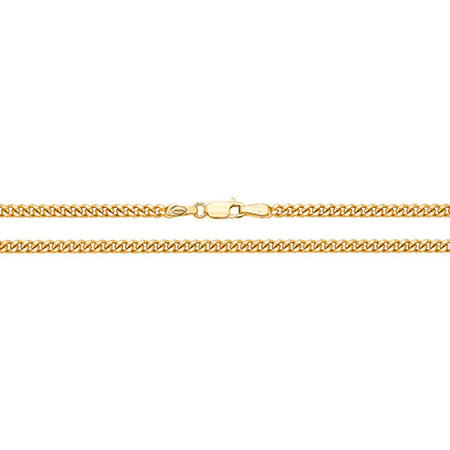 9CT YEL GOLD CLOSE CURB CHAIN