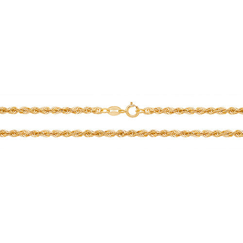 9CT YEL GOLD ROPE CHAIN
