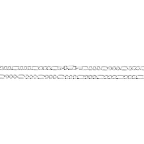 SILVER LIGHT FIGARO CHAIN