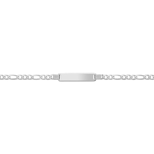 SILVER FIGARO ID BRACELET