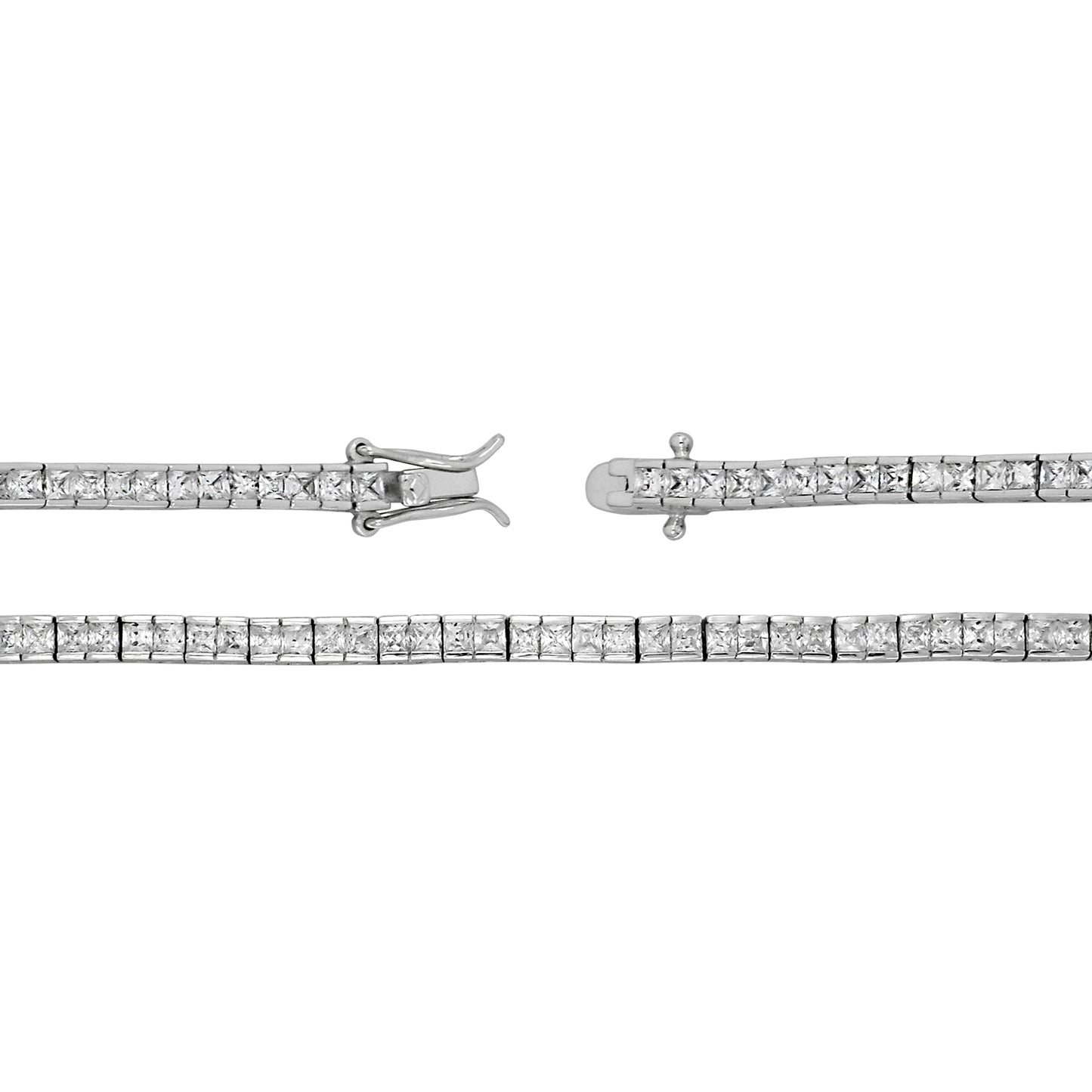 SILVER LADIES CZ TENNIS BRACELET