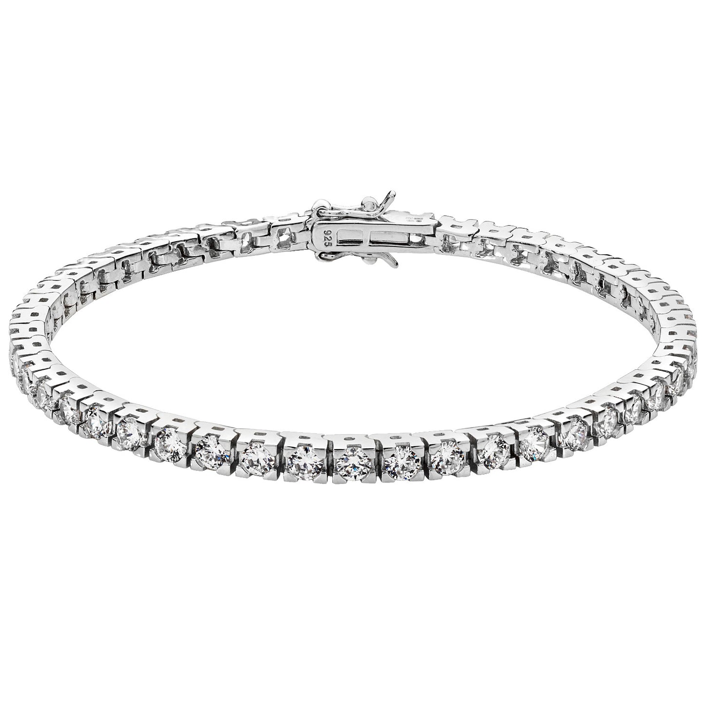 SILVER LADIES' CZ BRACELET