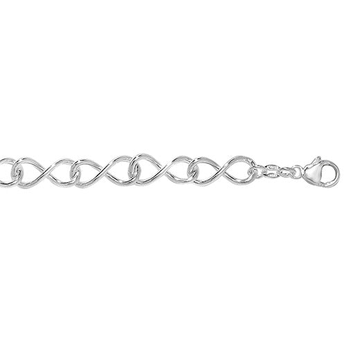 SILVER LADIES' INFINITY LINK BRACELET