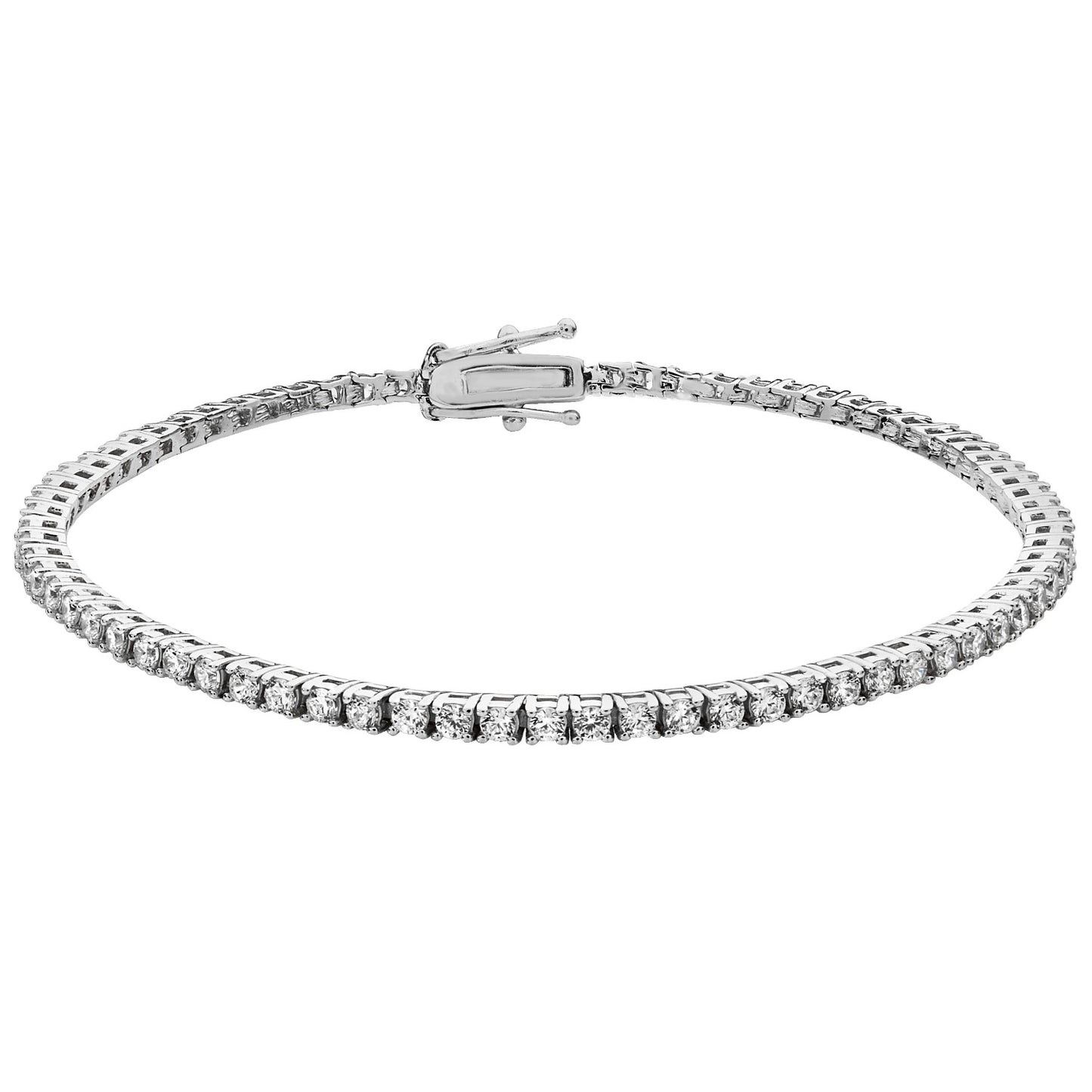 SILVER LADIES' CZ BRACELET