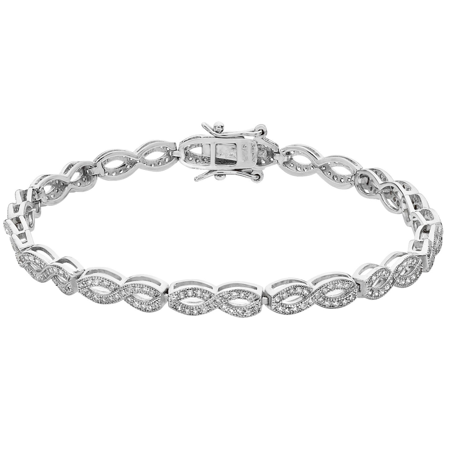 SILVER LADIES' CZ BRACELET