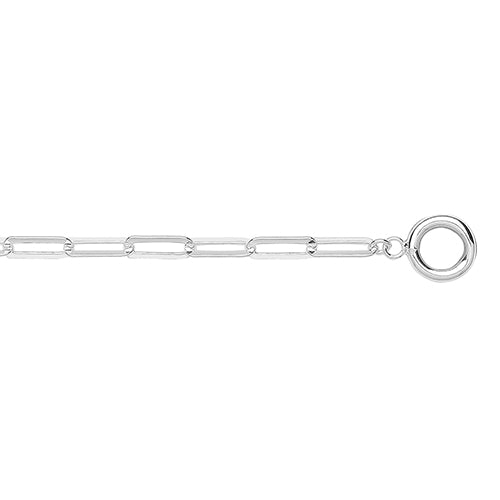SILVER PAPER CLIP BRACLET