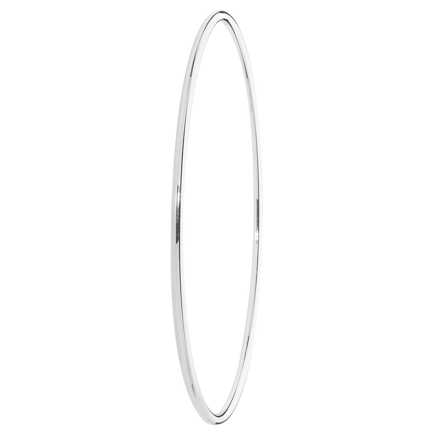SILVER LADIES' ROUND PLAIN BANGLE