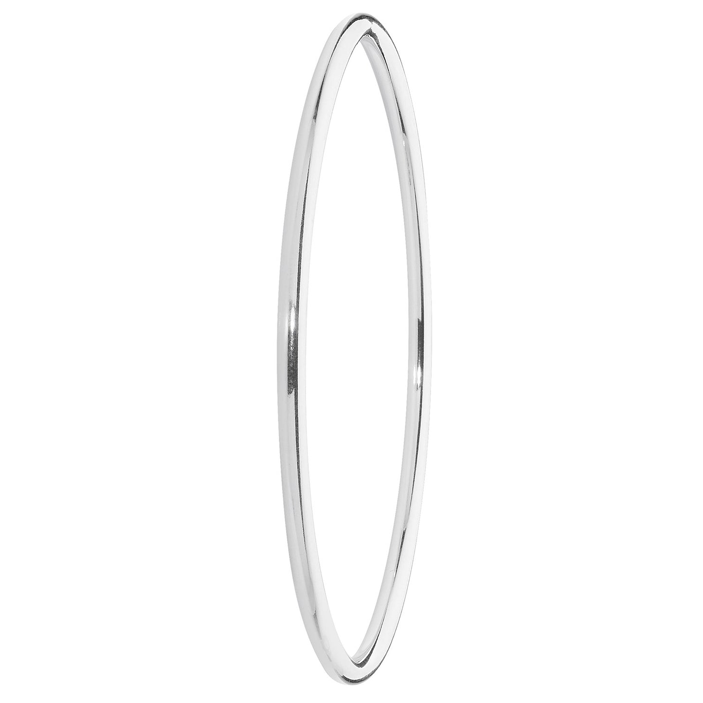 SILVER LADIES' ROUND PLAIN BANGLE