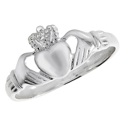 SILVER LADIES' CLADDAGH RING