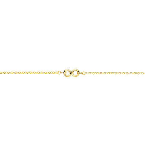 9CT YEL GOLD INFINITY BRACELET