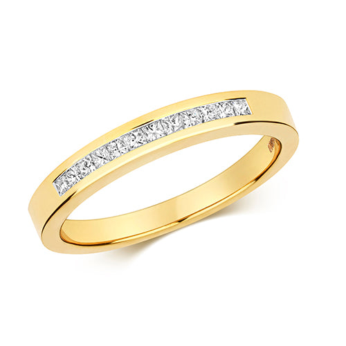 PCUT 12 STONE CHANNEL RING