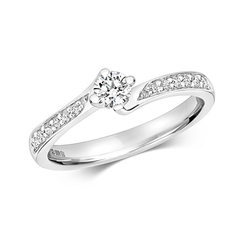 DIAMOND RING SET SHOULDERS
