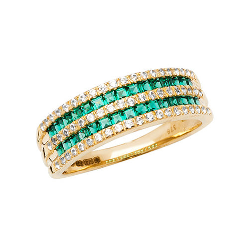 9CT YEL GOLD LADIES' RING