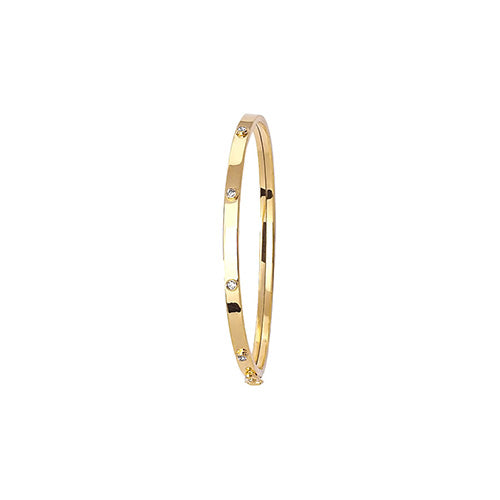 9CT YEL GOLD BABIES' CZ BANGLE