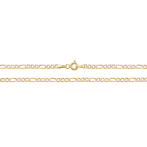 9CT YEL GOLD FIGARO CHAIN