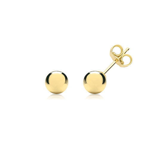 9CT YEL GOLD 5MM BALL STUD EARRINGS