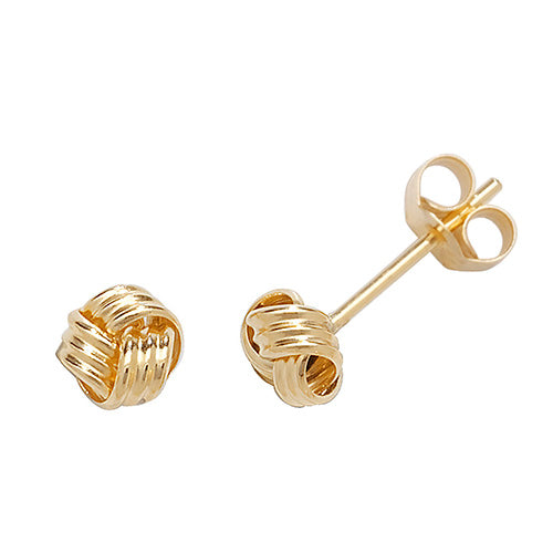 9CT GOLD KNOT STUDS