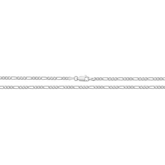 SILVER LIGHT FIGARO CHAIN