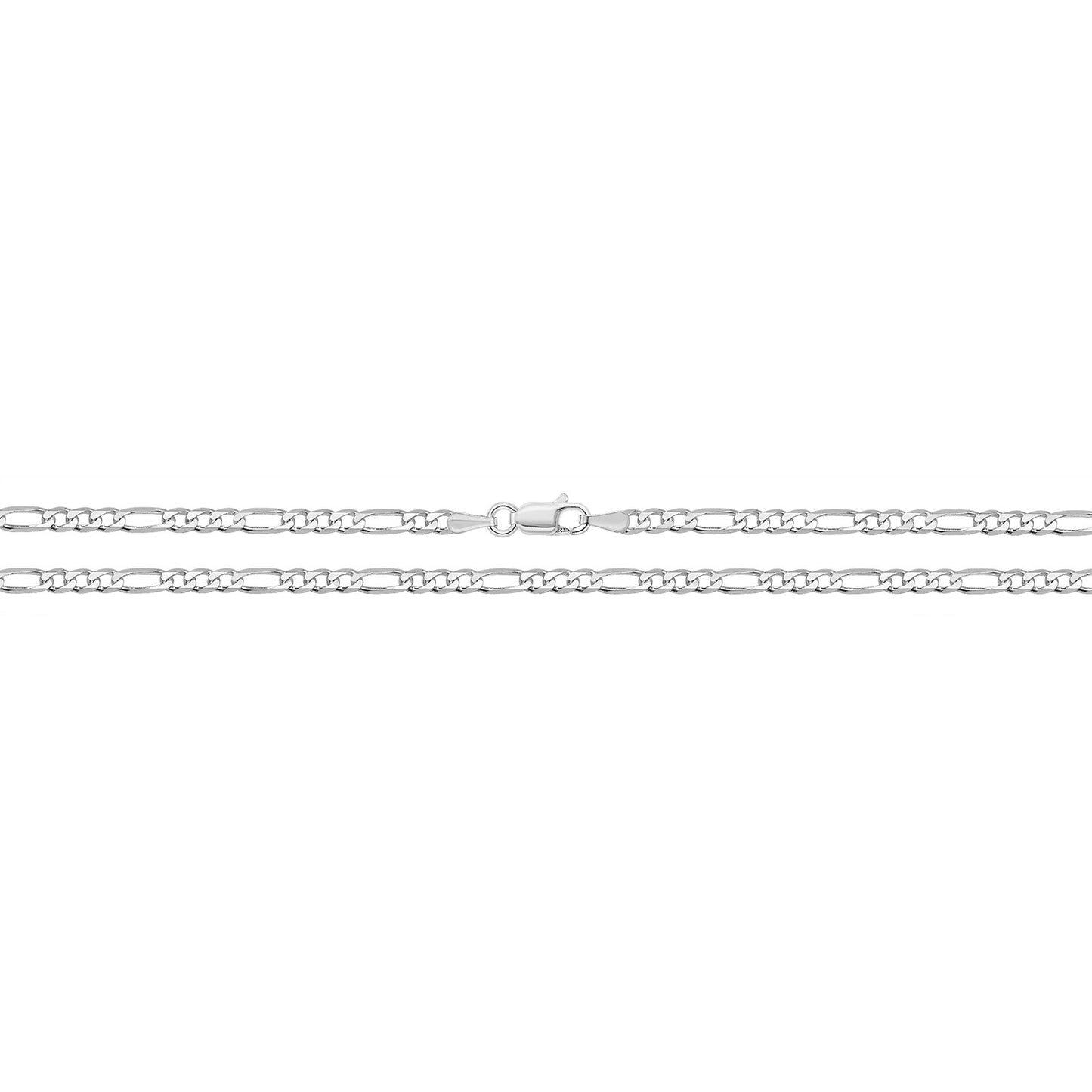 SILVER LIGHT FIGARO CHAIN