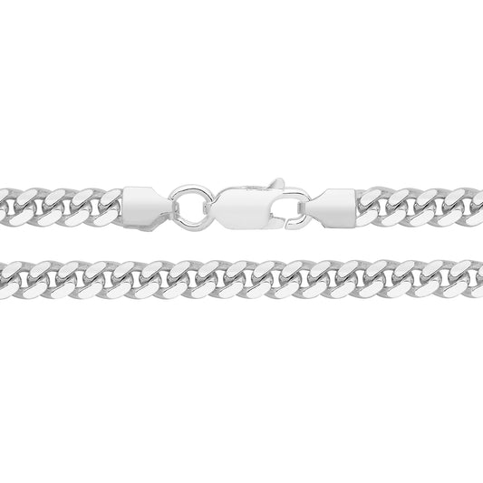 SILVER CURB CUBAN CHAIN