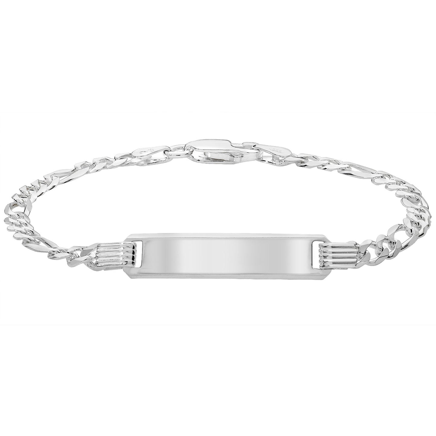 SILVER FIGARO ID BRACELET