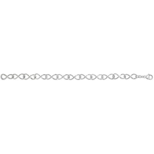SILVER LADIES' INFINITY LINK BRACELET