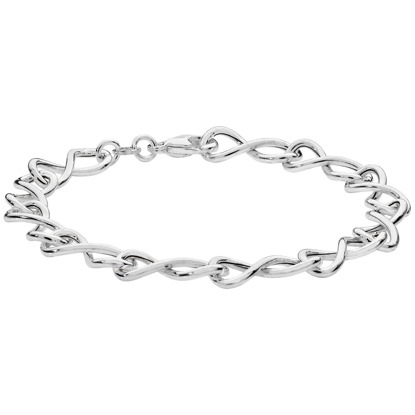 SILVER LADIES' INFINITY LINK BRACELET