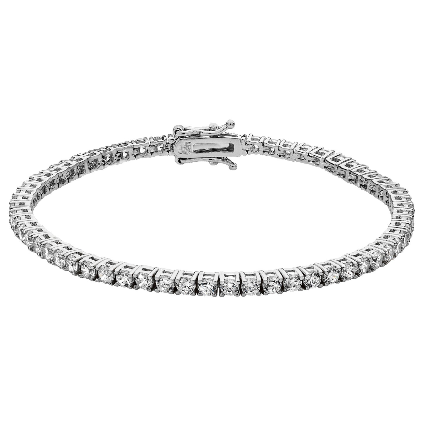 SILVER LADIES' CZ BRACELET