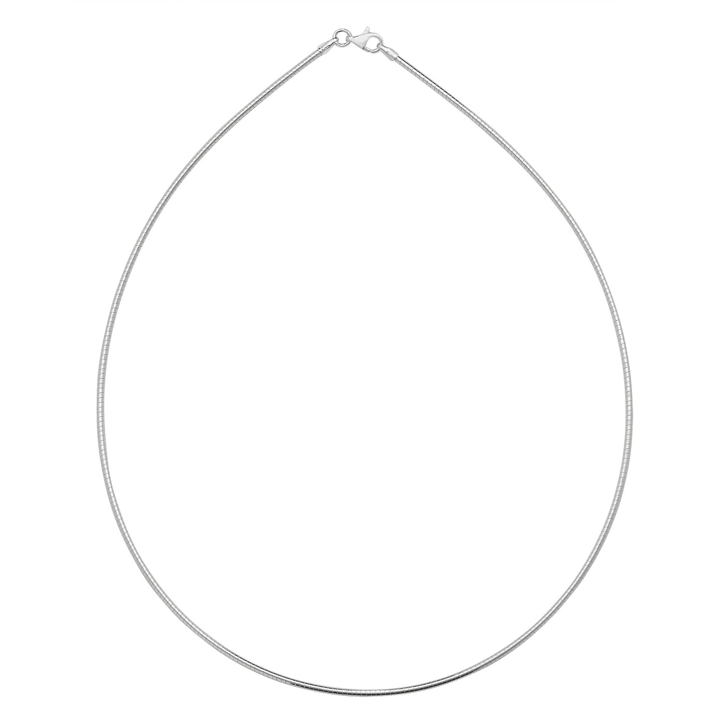 SILVER LADIES' OMEGA NECKLET