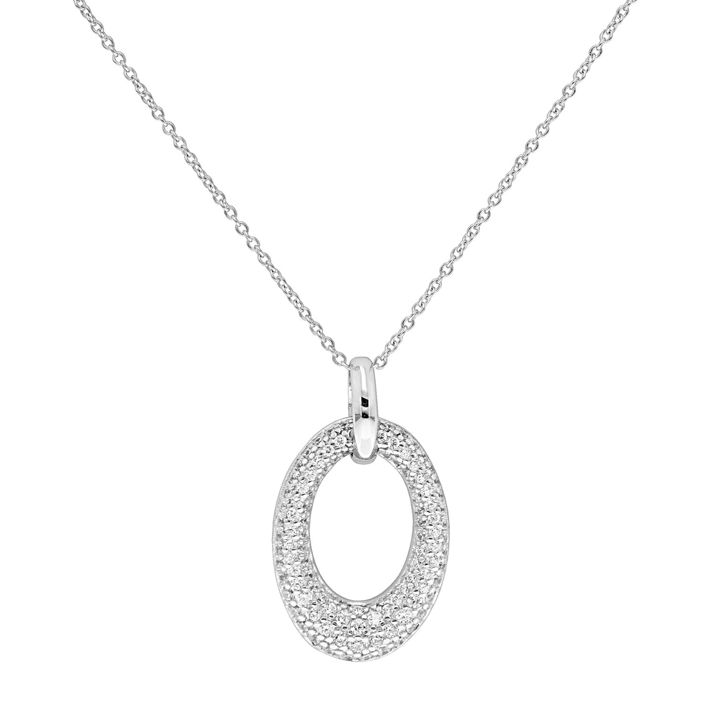 SILVER CZ NECKLET