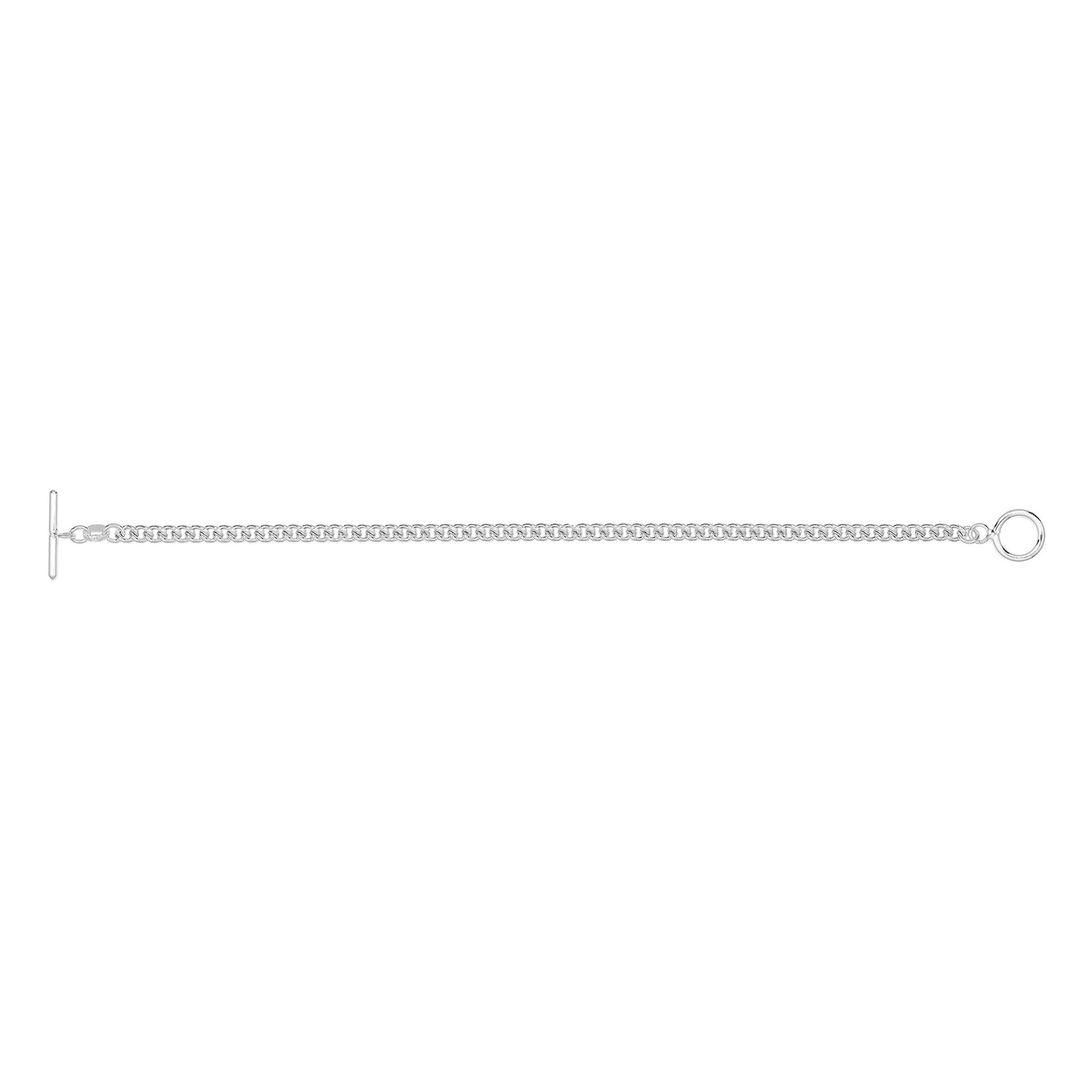 SILVER ALBERT T BAR BRACLET