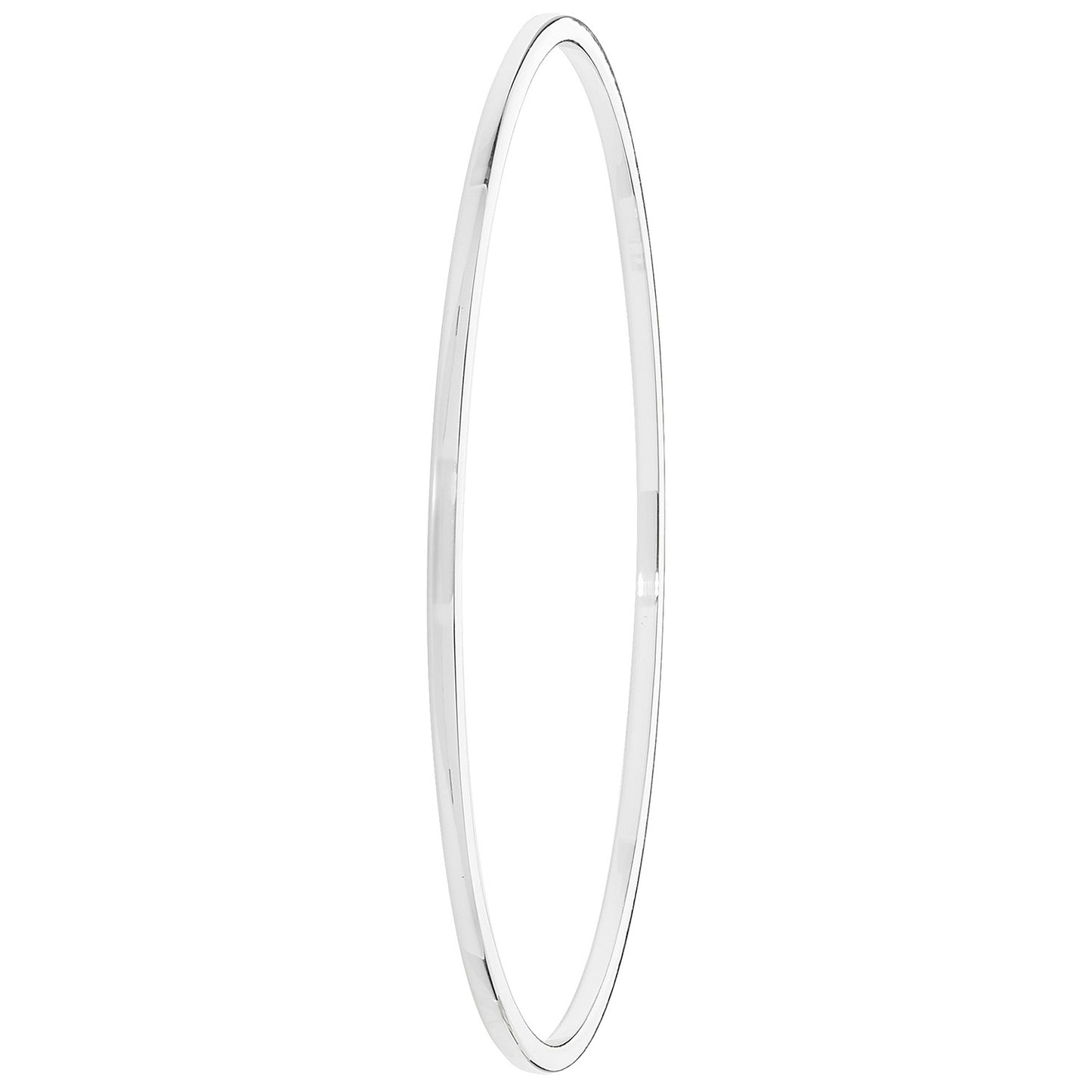 SILVER LADIES' ROUND PLAIN BANGLE