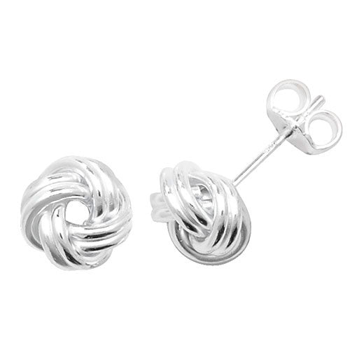 SILVER KNOT EARRINGS