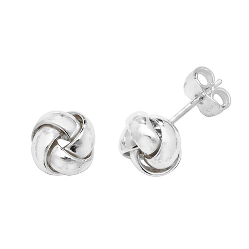 SILVER KNOT EARRINGS