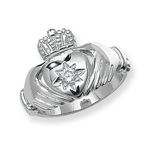 SILVER MEN'S CLADDAGH RING