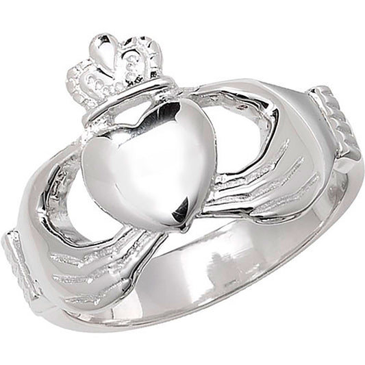 SILVER MEN'S CLADDAGH RING