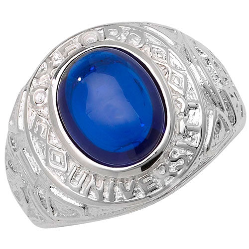 SILVER MEN'S COLLEGE RING
