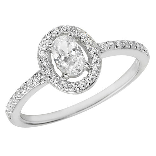 SILVER CZ RING LADIES