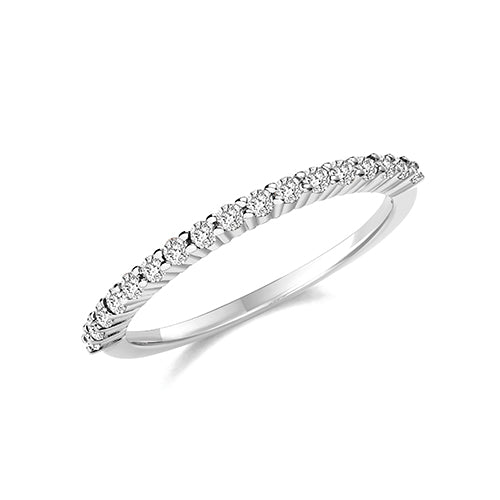 SILVER RHOUIUM PLATED ETERNITY RING