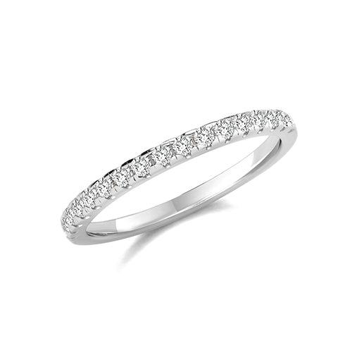 SILVER RHOUIUM PLATED ETERNITY RING