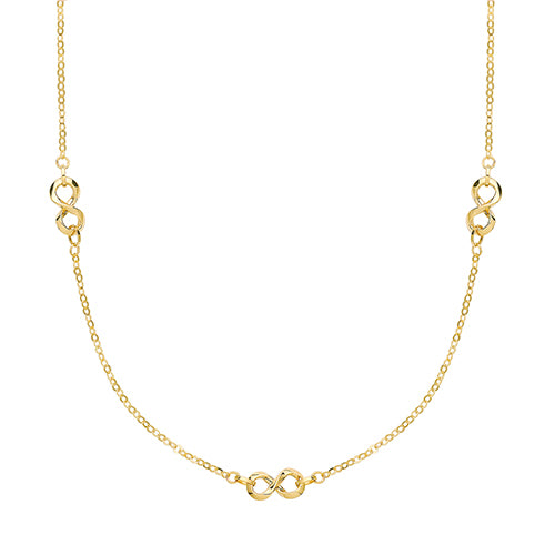 9CT YEL GOLD INFINITY NECKLET