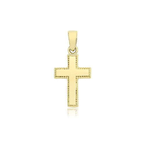 9CT YEL GOLD CROSS PENDANT