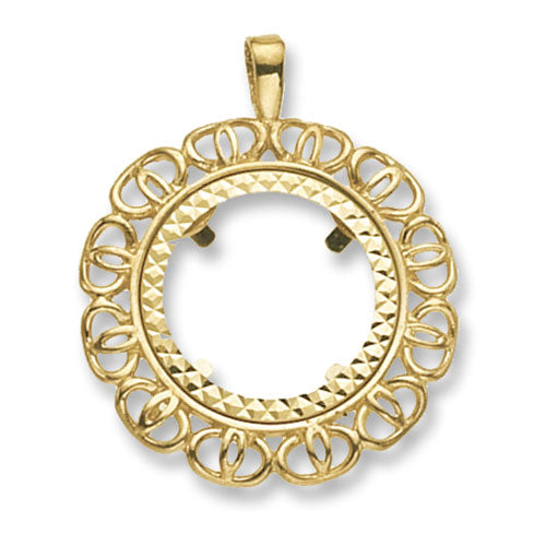 9CT YEL GOLD FULL COIN MOUNT PENDANT